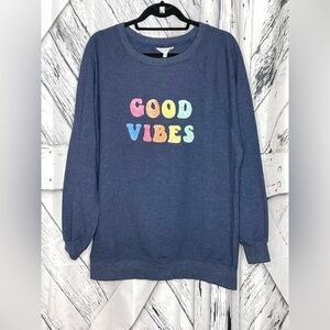 Wildfox Good Vibes Sweatshirt Blue M